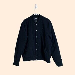 Hudson Woolen Varsity Jacket Black